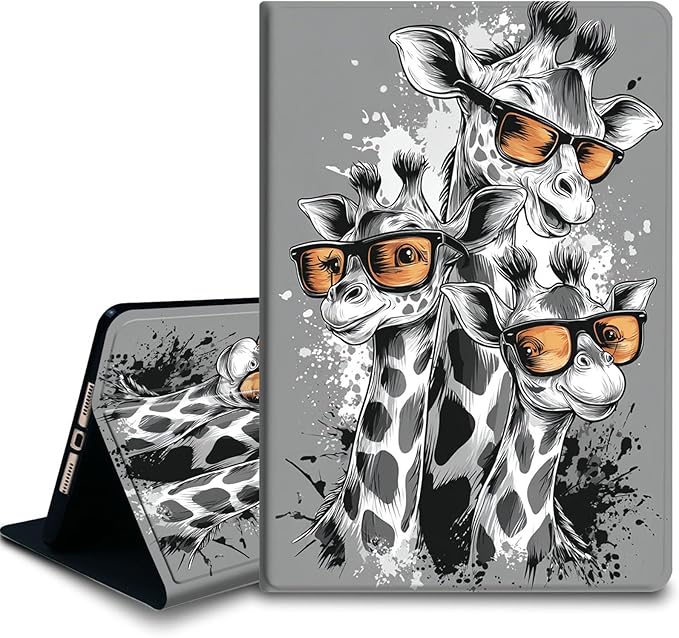 Bxgolkgd Tablet Case for 6 Kindle 11th Generation (2024/2022 Release)Shockproof Stand Cover with Heat DissipationAuto Wake/Sleep FunctionGiraffe Sunglasses