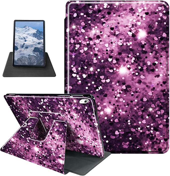 Purple Leopard Print Glitter