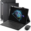 Keyboard Case for 2025 Lenovo Idea Tab Pro 12.7 inch - Stand Folio Detachable Keyboard Cover with Mouse (TB-373FU/TB-375FC) - Black