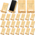 Ripeng 20 Pcs Employee Appreciation Gifts Bulk Bamboo Phone Stand for Desk Office Workers Inspiration Thank You Gift for Team Coworkers Staff Volunteer Nurse Teacher Colleagues Gratitude (Difference)
