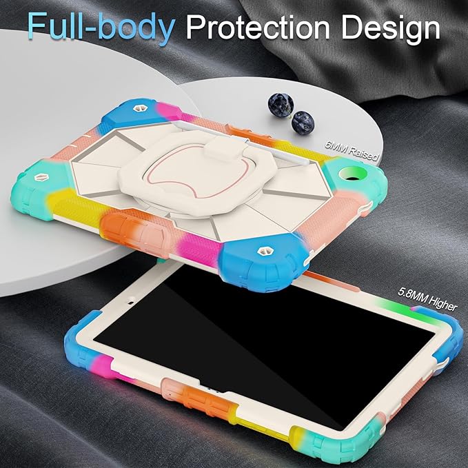 Case for Samsung Galaxy Tab A9+/ A9 Plus Case 11 2023 (SM-X210/X216/X218) with Screen Protector/360 Rotating StandMilitary Grade Shockproof Cover for Galaxy Tab A9 Plus Cases