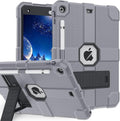 Case for iPad 9th/8th/7th Generation 2021/2020/2019(10.2 inch) Heavy Duty Shockproof Rugged Protective 10.2 Cover with Built-in Stand for iPad 9 8 7 Gen(Black+Gray)