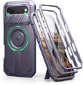 Dexnor for iPhone Air Case with Slide Camera Cover &amp Adjustable Kickstand &amp Built-in Screen Protector Compatible with MagSafeRugged Cases Heavy-Duty Magnetic Protective CoverPhantom Purple