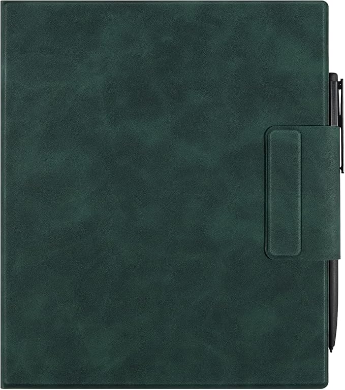 BOZHUORUI Magnetic Case for Boox Note Air 5 C Tablet ePaper (10.32025 Released) | Pen Buckle Design | with Auto Sleep/Wake | Thin &amp Light | PU Leather Cover (Pine Green)