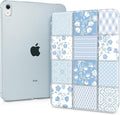 Case for iPad 11 inch A16 2025 Generation 11th / iPad 10.9 inch 10th Generation 2022 Smart Foldable Stand PC Clear Translucent Back Shell Auto Wake/Sleep Slim CoverPatchwork Floral
