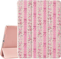 JOYLAND Floral Pink Bow for iPad 10th Generation Case 10.9 inch/iPad (A16) 11th Generation 11 Inch 2025 with Pencil Holder-Trifold Stand Protective Cover with Soft TPU BackPink