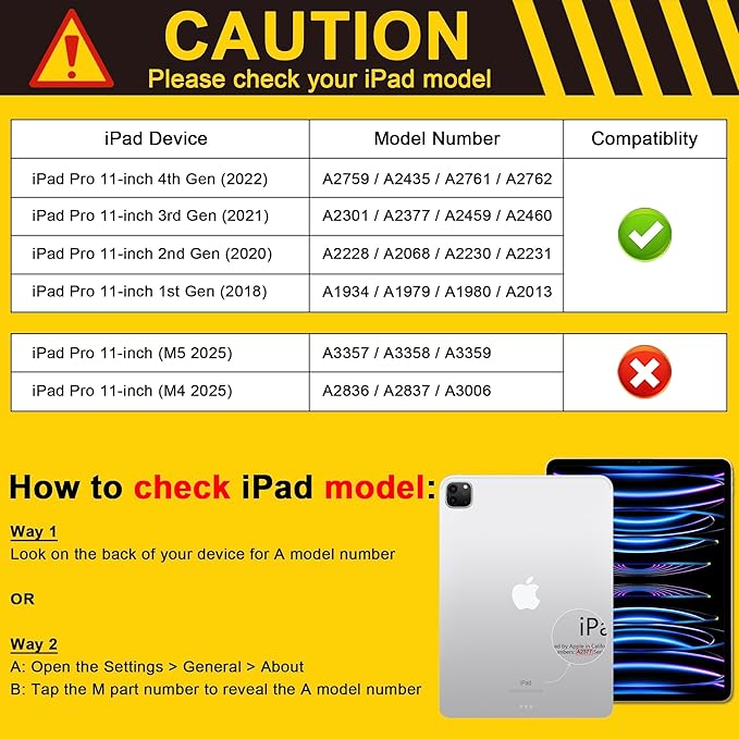 DONGKE Case for 2022/2021/2020/2018 iPad Pro 11 inch Gen 4/3/2/1 - Slim Protective Case - Built in Pencil Holder Support Charging - Trifold Stand &amp Sleep/Wake Cover- Cheetah Bow