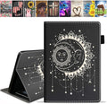 Case for Kindle Fire HD 8 &amp Fire HD 8 Plus Tablet (12th/10th Generation 2022/2020 Release) Premium PU Leather Stand Cover with Smart Auto Wake Celestial Theme Sun with Crescent Moon