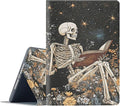 Case for Samsung Galaxy Tab A11/A9 8.7-Inch 2025/2023Adjustable Stand Auto Wake/Sleep Function Full Body Protection Cover - Skeleton Black Cat
