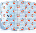 MEEgoodo Case for iPad A16 11th Generation 2025/10th Generation 2022 Glitter Tablet Cases with Transparent Acrylic Back+Trifold Stand +Pencil Holder+Auto Wake/SleepRibbon Bow &amp Girly Stripes