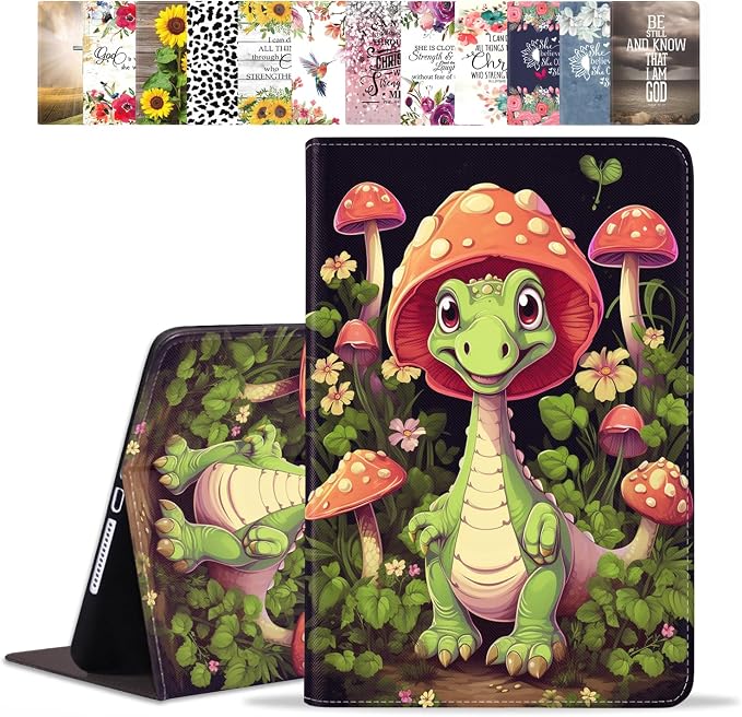 Cute Little Dinosaur and Mushroom