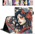 Case for All-New Amazon Kindle Fire HD 10 &amp 10 Plus Tablet 10.1 (13th/11th Generation 2023/2021 Release) - PU Leather Folio Case with Smart Auto Wake/Sleep Sugar Skull Girl