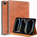 for Ipad Pro 13-inch Case M4/M5 2024/2025(Model:A3360/A3361/A2925/A2926) Genuine Leather Cover Protective ShellAuto Wake/Sleep.Brown