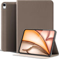 Leather Case for iPad Air 11 M4/M3/M2 (2026/2025/2024) &amp 10.9 5th/4th Gen (2020/2022) Protective Shockproof Smart Cover with Adjustable Stand Auto Wake/Sleep Gray Brown.