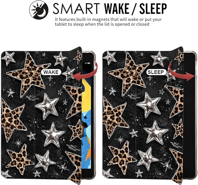 Black-Leopard Print Stars