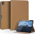 iPad Case for iPad Pro 13 Inch (M5/M4) 2025/2024Leather Folio Cover with Pencil HolderAuto Wake/Sleep Adjustable Stand Shockproof and Multiple View Angles Protection Case-Yellow Brown