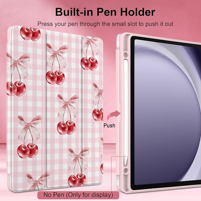 Pink Checkerboard & Cherries