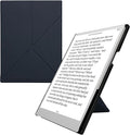 kwmobile Origami Case Compatible with Remarkable Paper Pro Cover - Faux Leather Tablet Case - with Stand and Pen Holder - Dark Blue
