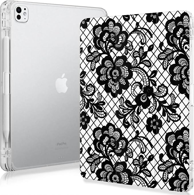 Black lace floral Graphic Aesthetic
