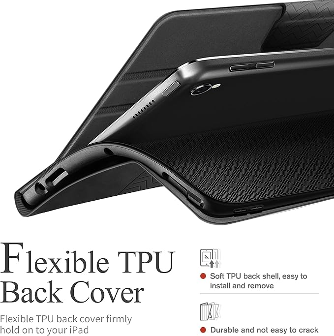 auaua Case for iPad Air 3rd Generation 2019 / iPad Pro 10.5 2017 with Built-in Pencil Holder Auto Sleep/Wake Adjustable Angle Vegan Leather (Gray)