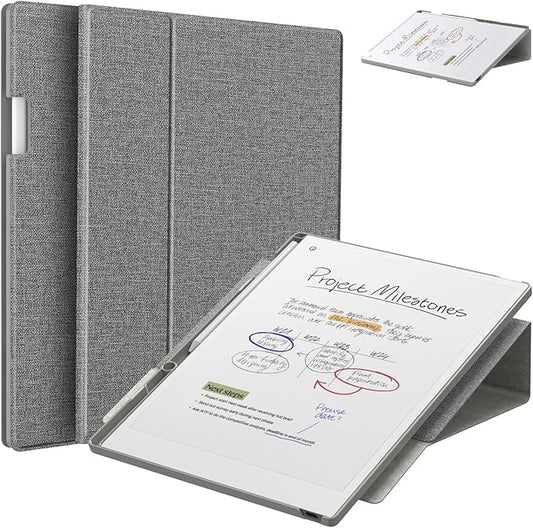 E NET-CASE Case for Remarkable Paper Pro Color 11.8- Multi-Viewing &amp Auto Sleep/Wake Book Folio Cover with Built-in Pen Holder for Remarkable Paper Pro Tablet 11.8 inch 2024 Released (Gary)