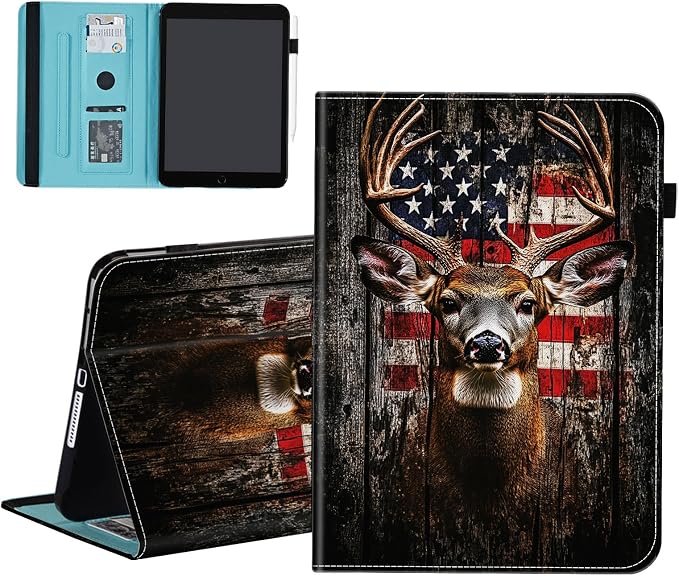 Rustic American Flag Deer
