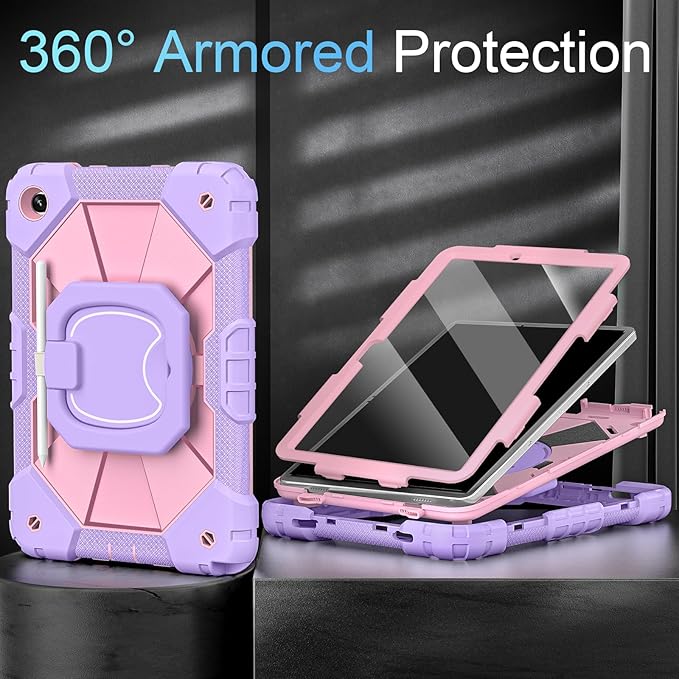 Case for Samsung Galaxy Tab A9+/A9 Plus 11 Inch with Screen Protector/Rotating Stand/Pen HolderMilitary Grade Shockproof Cover for Galaxy Tab A9 Plus Case (SM-X210/X216/X218)