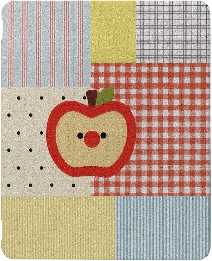 Vintage check Plaid apples