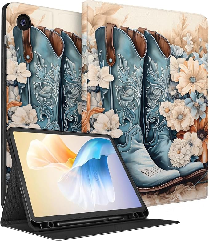 Western Cowgirl Floral Boots