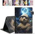 Case for All-New Amazon Kindle Fire HD 10 &amp 10 Plus Tablet 10.1 (13th/11th Generation 2023/2021 Release) - PU Leather Folio Case with Smart Auto Wake/Sleep Cute Sloth