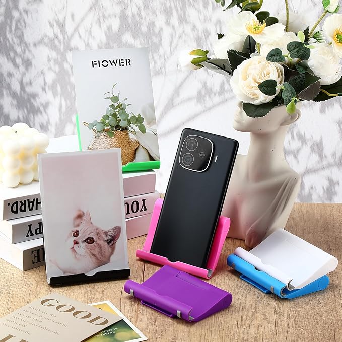Wenqik 36 Pcs Cell Phone Stands Foldable Tablet Mobile Stand Adjustable Multi Angle Tablet Holder Compatible with Phone 15 14 13 12 11 Pro Xs Xs Max XR 8(Colorful)
