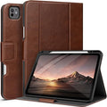 auaua Case for iPad Pro 13 Inch (M5/M4) 2025/2024 with Pencil Holder and Pocket Multiple Viewing Angles Magnetic Closure Auto Sleep/Wake (Brown)