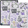 Case Fits New Amazon Fire HD 10 Tablet Case(Only Fit 13th Gen 2023 Release) Bookish Reading Trifold Lightweight Hard Shell Stand Cover with Auto Wake/Sleep Purple Spooky