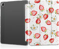 DONGKE Case for Samsung Galaxy Tab A11 Plus A11+ 11 inch (2025/2026) &amp Tab A9 Plus A9+ 11 inch (2024/2023) Slim Smart Stand Cover with Translucent Hard Back Auto Wake/Sleep - Strawberries