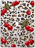 for 10.2 iPad 2019/2020/2021Retro Cheetah Cherry Crystal Clear CaseSlim Lightweight Anti-Scratch Soft TPU Bumper Hard Acrylic Back Cover for iPad 7th/8th/9th Gen for Women