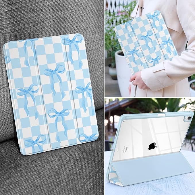Blue&White Checkers&Bows