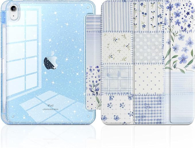 Blue Patchwork Floral