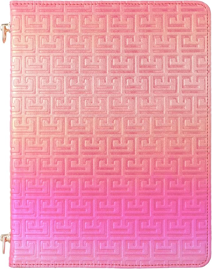 Shiny Case for iPad Pro 11 M5 M4 (2025/2024) Handbag Case Techcircle Iridescent PU Leather Folio Envelope Pocket Stand Cover with Hand Strap+Shoulder Strap+Pencil Holder+Card Slots Shiny Rose Pink