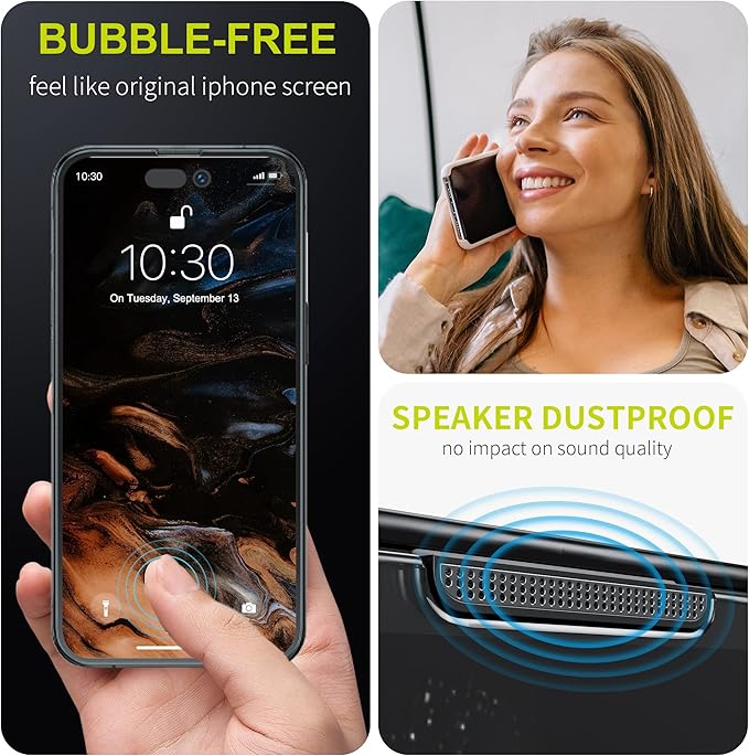 WSKEN 4 PACKS Privacy Screen Protector for iPhone 14 Pro Max 6.7 inch[Auto-Dust Removal] Full Coverage Screen 2.5D Edge 28 Degree 10s HD Tempered Glass Film with Dust Clean Installing House 2022 5G4