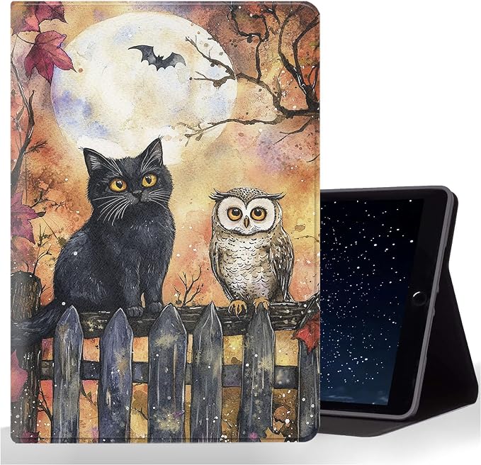 Halloween Black Cat Owl