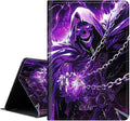 Case for All-New 7 Kindle Paperwhite 12th Gen 2024 &amp Kindle Colorsoft Signature EditionPU Leather Cover with Auto Sleep Wake FeatureSkull Cool Purple
