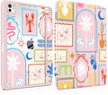 Case for iPad Pro 13 inch (M5) 2025 (M4) 2024 Release Slim Lightweight Cute Light Pink Cover with Clear Back TPU Edge Pencil Holder Trifold Stand Creative Collage