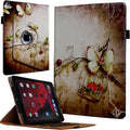 Case for iPad 9th 8th 7th Generation 360 Rotating Smart Cover Folio Stand with Pocket Auto Wake Up/Sleep for 2021 2020 2019 iPad 10.2 A2197 A2198 A2199 A2200 A2602 A2603 (Butterfly Flower)