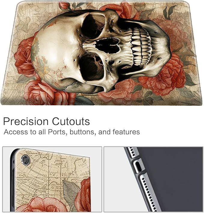 for Fire Max 11 Tablet (13th Generation 2023 Release) Case with Pen Holder &amp Auto Wake/Sleepd Shockproof Stand Protective Cover for Fire Max 11 2023 TabletSkull Roses