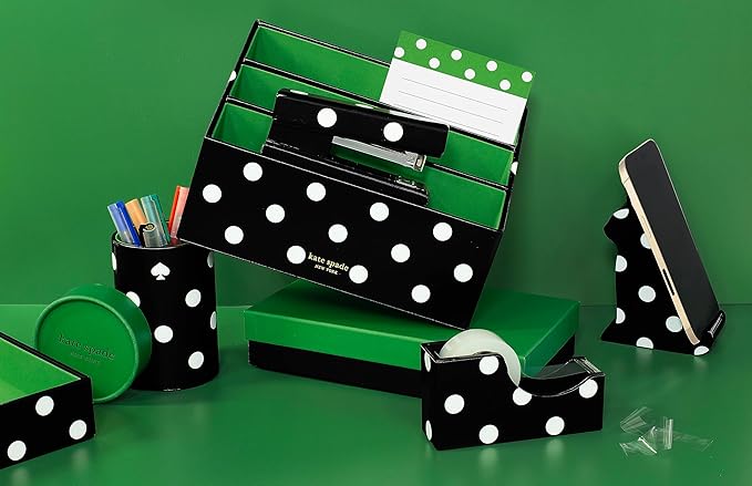 kate spade new york Acrylic Cell Phone Stand Novelty Phone Holder for Desk Black Cat (Picture Dot)
