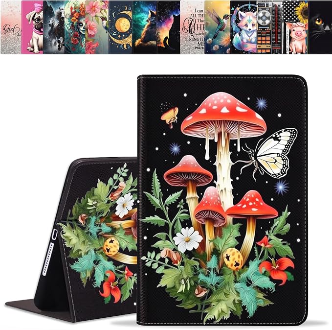 Mushrooms and Butterfly