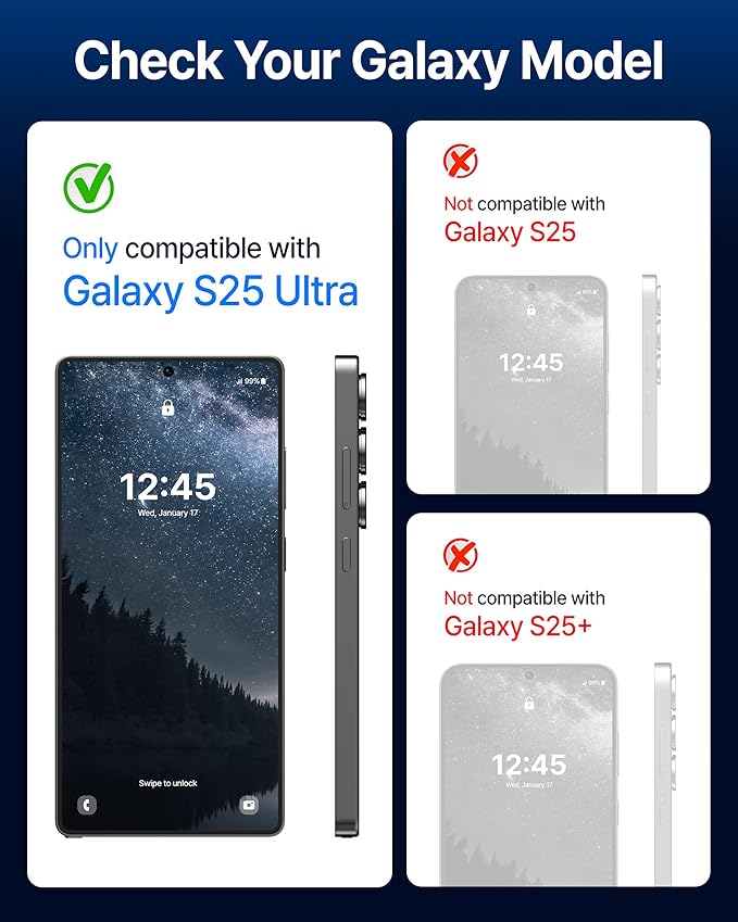 DOME GLASS Whitestone DOME UV GEN Film for Samsung Galaxy S25 Ultra [Glass-Like Film] Screen Protector Series [2pack]