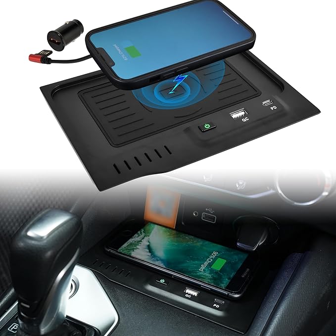 Wireless Charger for 2019 2020 2021-2024 Nissan Altima L34 Style Accessories USB-A USB-C Phone Wireless Fast Charging Panel for S/SR/SV/SR VC-Turbo/SL/Platinum/latinum VC-Turbo/Edition One