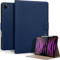 Genuine Leather Case for iPad Pro 13 inch (M5/M4) 2025/2024 with Pencil Holder | Slim Protective Cover with Adjustable StandMagnetic ClosureAuto Wake/Sleep Premium Leather | Blue