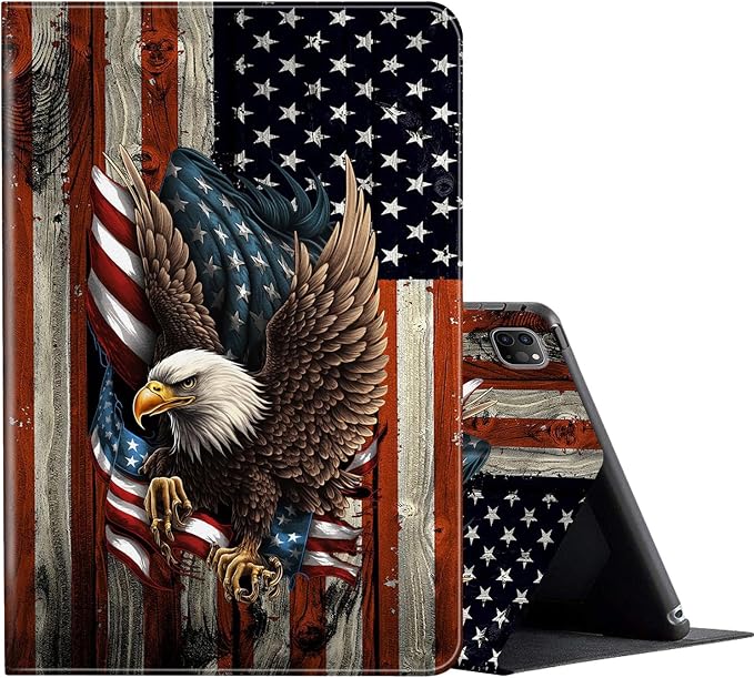 Bald Eagle with Flag